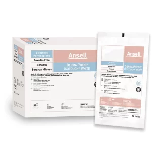 ANSELL GAMMEX NON-LATEX PI WHITE POWDER-FREE SYNTHETIC SURGICAL GLOVES