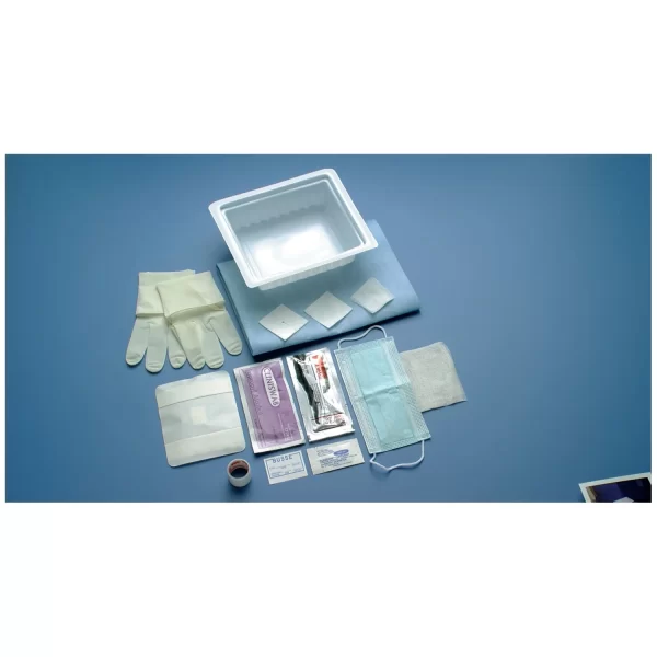 BUSSE CENTRAL LINE DRESSING CHANGE TRAY WITH TEGADERM   DRESSING