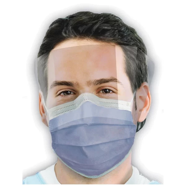 CROSSTEX ISOFLUID FOGFREE EARLOOP MASK WITH SPLASH VISOR