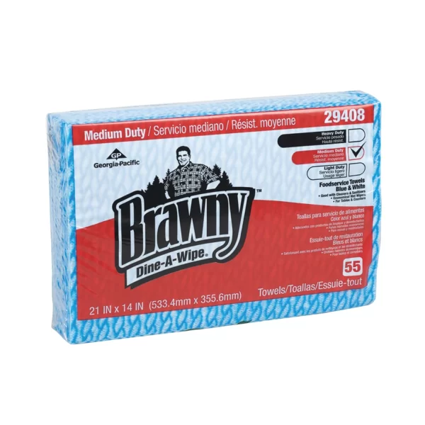 GEORGIA-PACIFIC BRAWNY DINE-A-WIPE FOODSERVICE QUARTERFOLD BUSING TOWELS