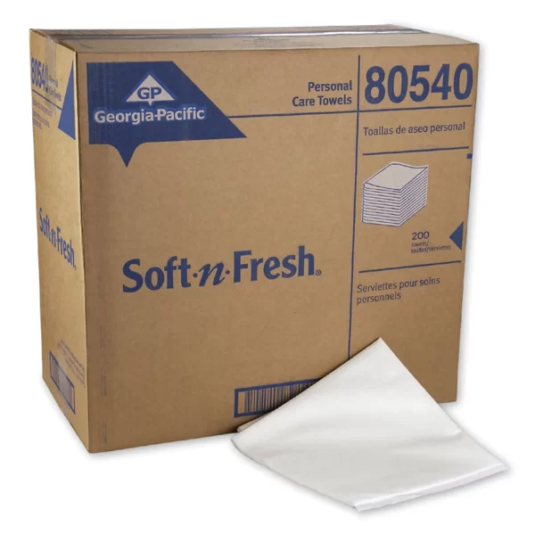 GEORGIA-PACIFIC SOFT-N-FRESH PATIENT CARE AIRLAID DISPOSABLE BATH TOWELS