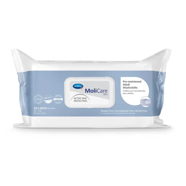 HARTMANN USA MOLICARE PREMOISTENED CLEANSING WASHCLOTHS