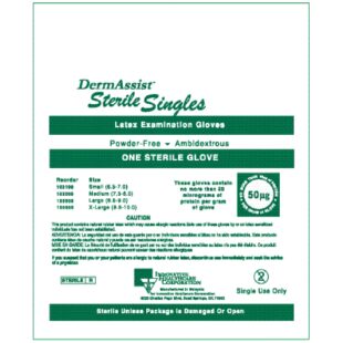 INNOVATIVE DERMASSIST  POWDER-FREE STERILE LATEX EXAM GLOVES