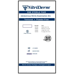 INNOVATIVE NITRIDERM  STERILE POWDER-FREE NITRILE EXAM GLOVES
