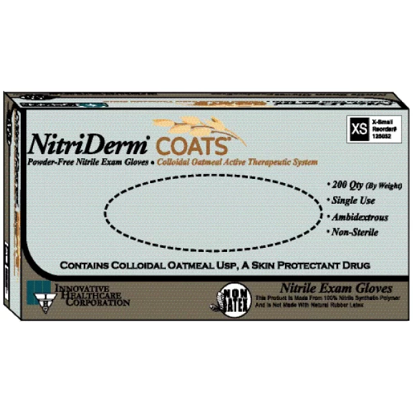 INNOVATIVE NITRIDERM  COATS   POWDER-FREE NITRILE EXAM GLOVES