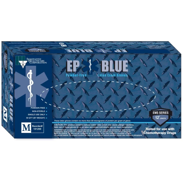 INNOVATIVE DERMASSIST  EP BLUE   POWDER-FREE LATEX MEDICAL GLOVES
