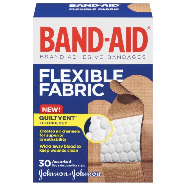 J&J BAND-AID FLEXIBLE FABRIC ADHESIVE BANDAGES
