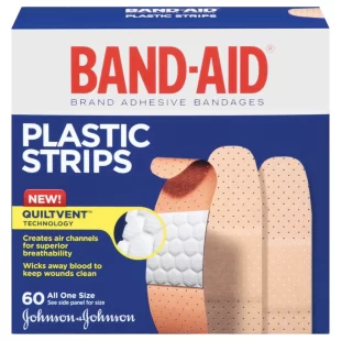 J&J BAND-AID PLASTIC ADHESIVE BANDAGES
