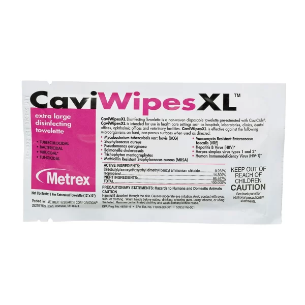 METREX CAVIWIPES   DISINFECTING TOWELETTES