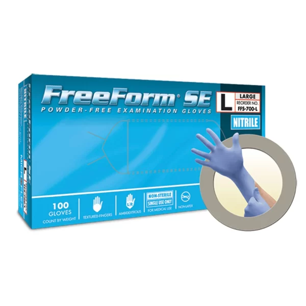 ANSELL MICROFLEX FREEFORM SE POWDER-FREE NITRILE EXAM GLOVES