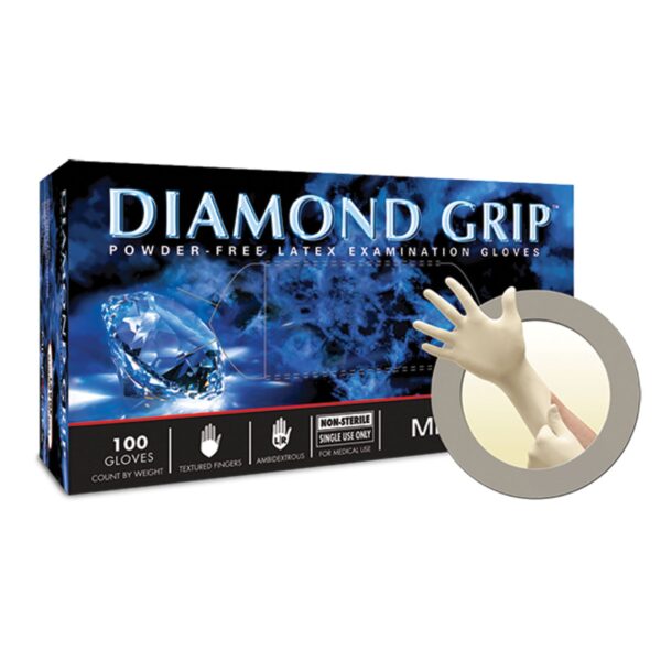 ANSELL MICROFLEX DIAMOND GRIP POWDER-FREE LATEX EXAM GLOVES