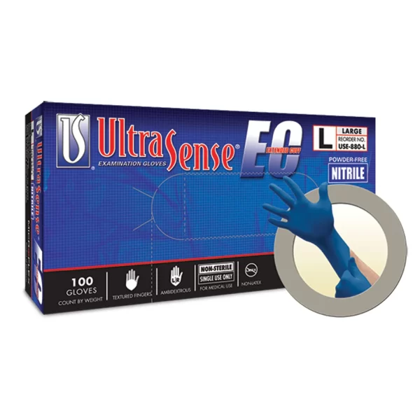 ANSELL MICROFLEX ULTRASENSE EC POWDER-FREE NITRILE EXAM GLOVES