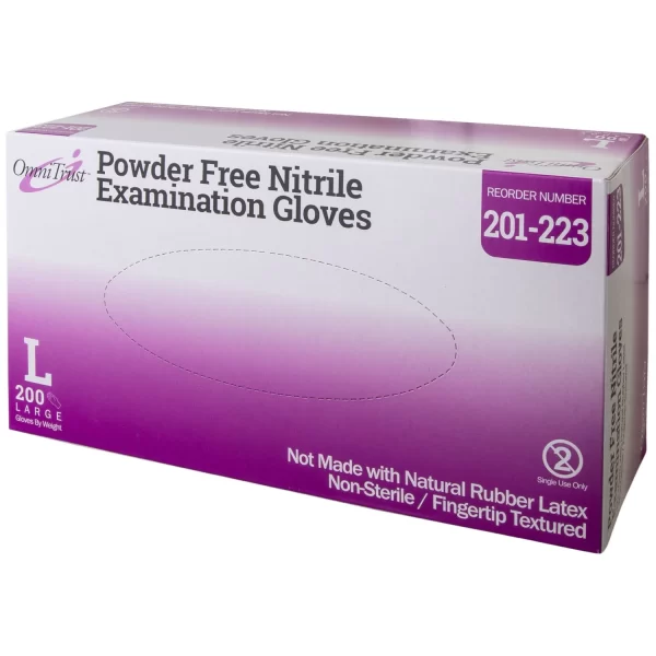 OMNI INTERNATIONAL OMNITRUST NITRILE POWDER FREE EXAMINATION GLOVE