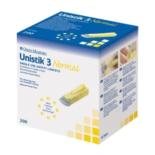 OWEN MUMFORD UNISTIK 3 PRE-SET SINGLE USE SAFETY LANCETS