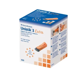 OWEN MUMFORD UNISTIK 3 PRE-SET SINGLE USE SAFETY LANCETS