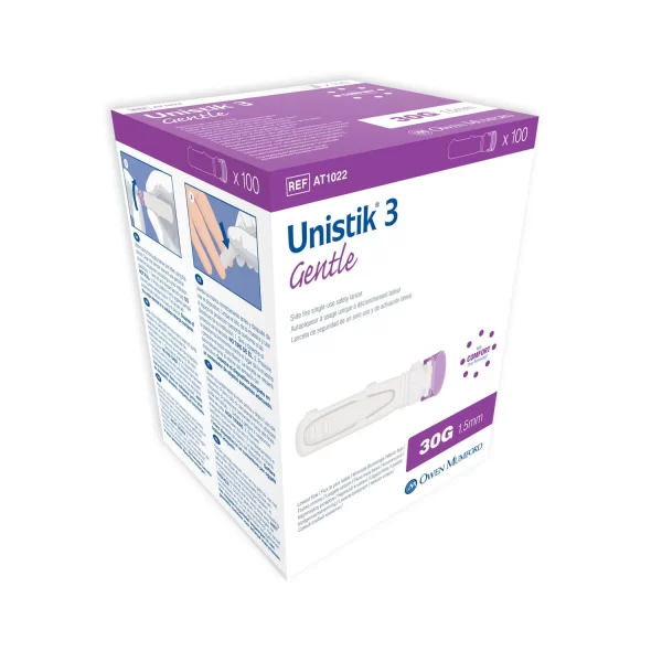 OWEN MUMFORD UNISTIK 3 PRE-SET SINGLE USE SAFETY LANCETS