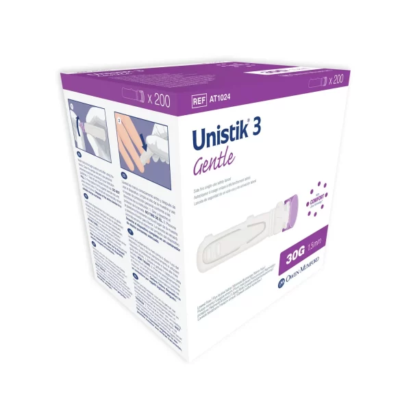 OWEN MUMFORD UNISTIK 3 PRE-SET SINGLE USE SAFETY LANCETS
