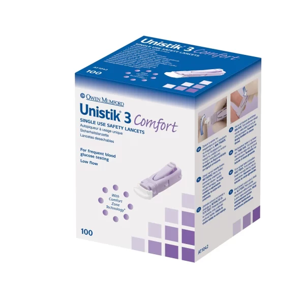 OWEN MUMFORD UNISTIK 3 PRE-SET SINGLE USE SAFETY LANCETS