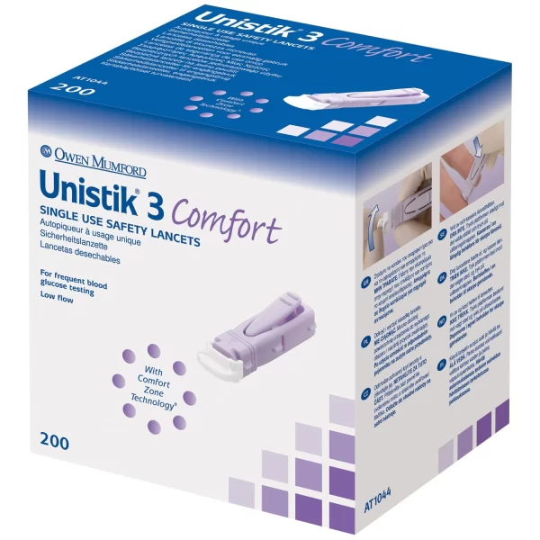 OWEN MUMFORD UNISTIK 3 PRE-SET SINGLE USE SAFETY LANCETS
