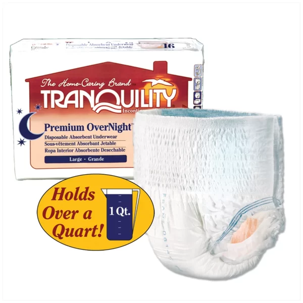 PRINCIPLE BUSINESS TRANQUILITY  PREMIUM OVERNIGHT   DISPOSABLE ABSORBENT UNDERWEAR