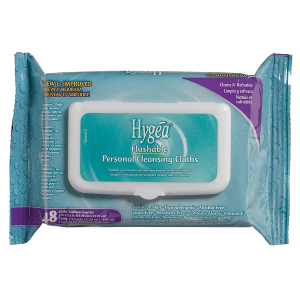 PDI HYGEA FLUSHABLE PERSONAL CLEANSING CLOTHS