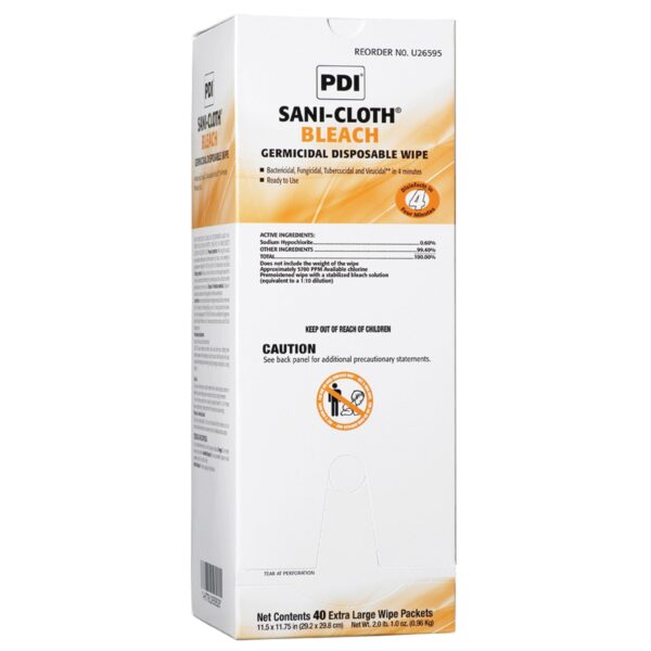 PDI SANI-CLOTH  BLEACH GERMICIDAL DISPOSABLE WIPE