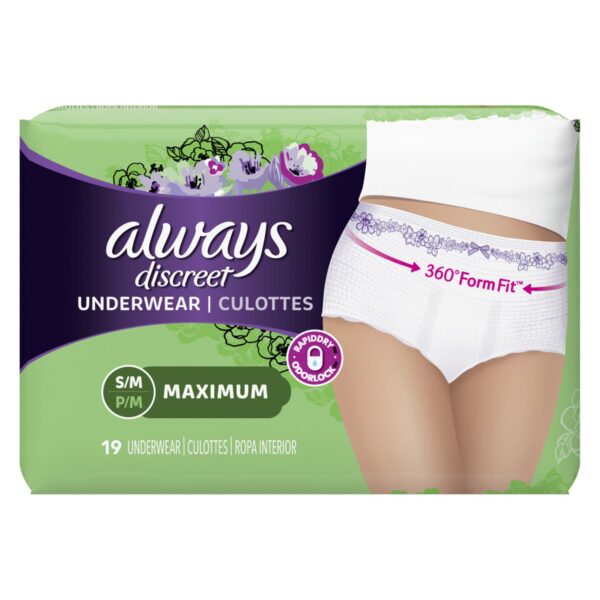 P&G DISTRIBUTING ALWAYS  DISCREET UNDERWEAR