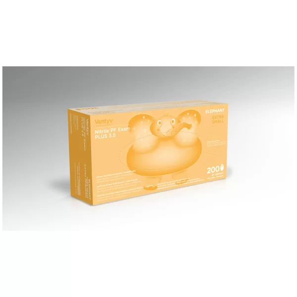 VENTYV NITRILE POWDER FREE EXAM GLOVE PLUS 3.5 (ELEPHANT)