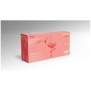 VENTYV NITRILE POWDER FREE EXAM GLOVE ULTRA 3.5 (FLAMINGO)