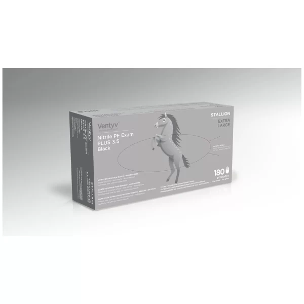 VENTYV NITRILE POWDER FREE EXAM GLOVE PLUS 3.5 (STALLION)